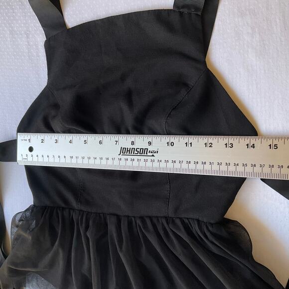 Women’s Sleeveless Backless Peplum Blouse size XS, Black, Mesh Details - Picture 4 of 10